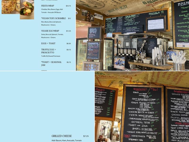 Underground Bakery Menu