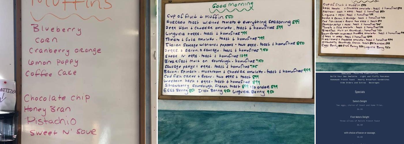Lighthouse Cafe Menu
