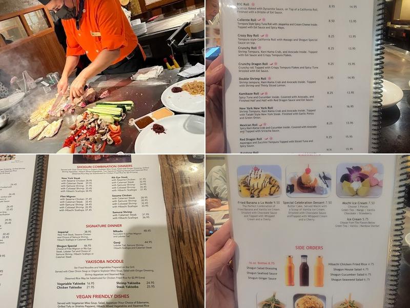 Shogun Restaurant Menu
