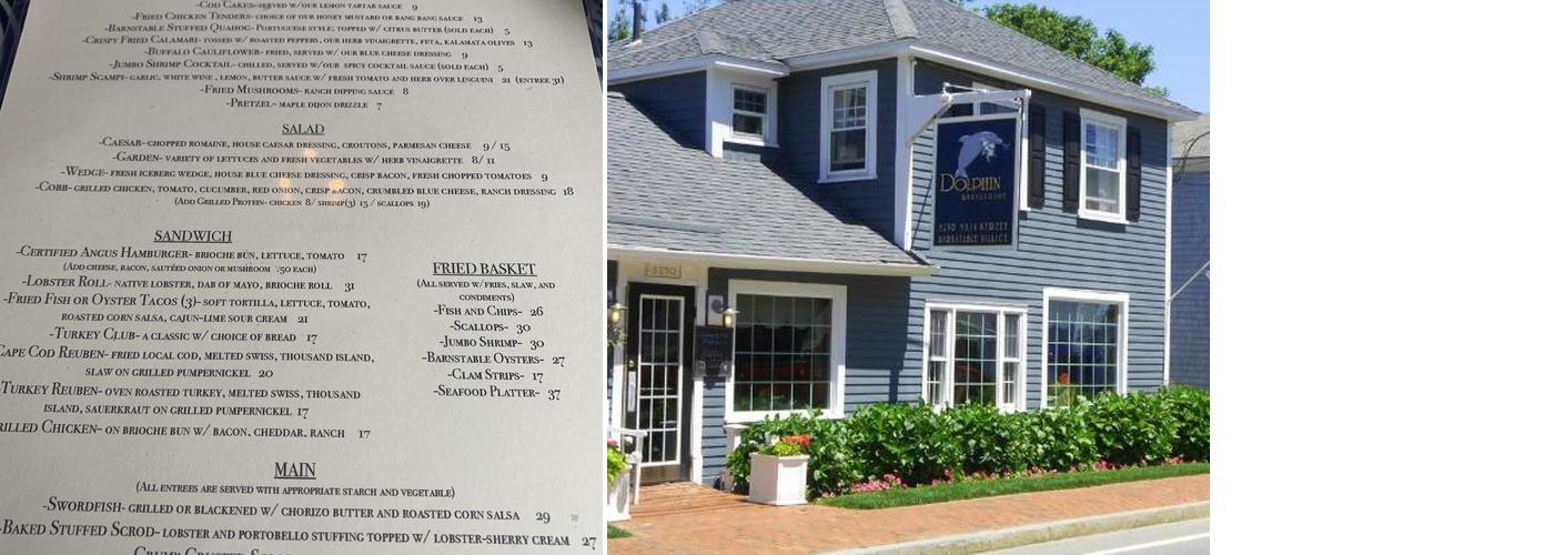 Dolphin Restaurant Menu