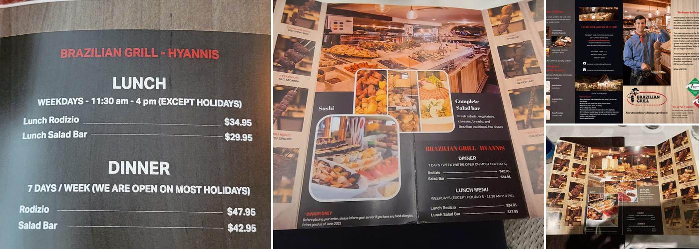 Brazilian Grill Menu
