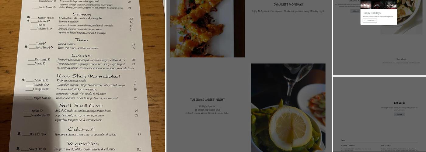 Ronin Sushi & Bar Menu