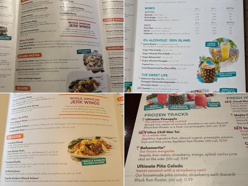 Bahama Breeze Menu