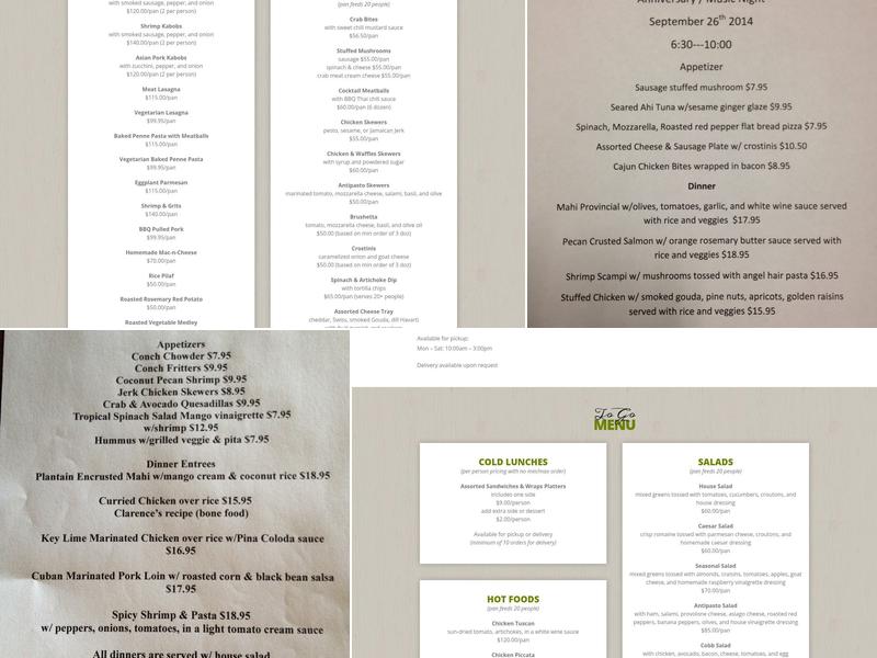 Chef Papa's Cafe and Catering Menu