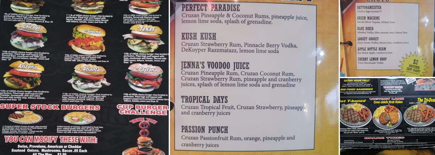 Cruisin Cafe Menu