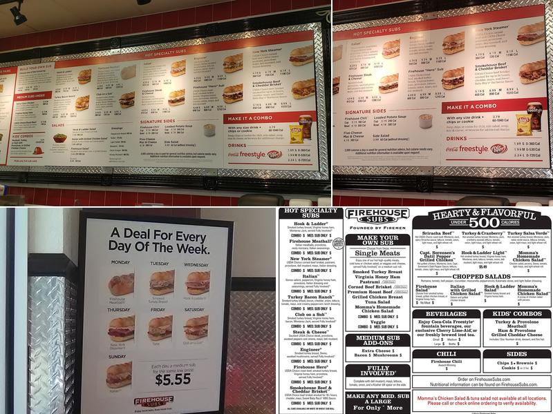 Firehouse Subs Opelika Menu
