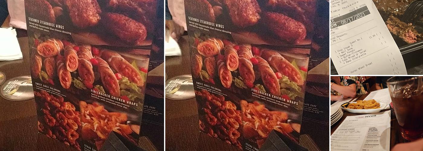 LongHorn Steakhouse Menu