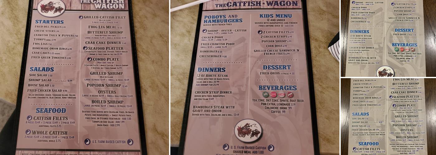 Catfish Wagon Menu