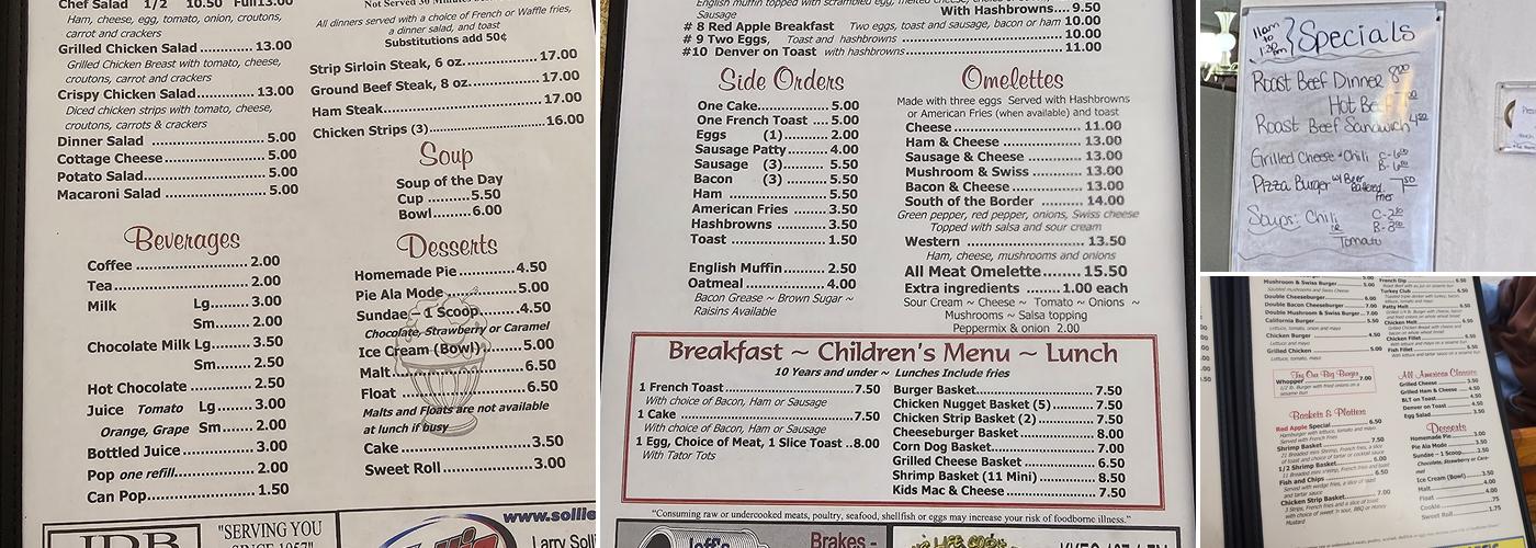 Red Apple Cafe Menu