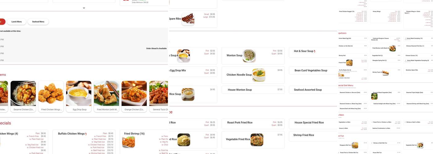 Panda Chinese Restaurant Menu