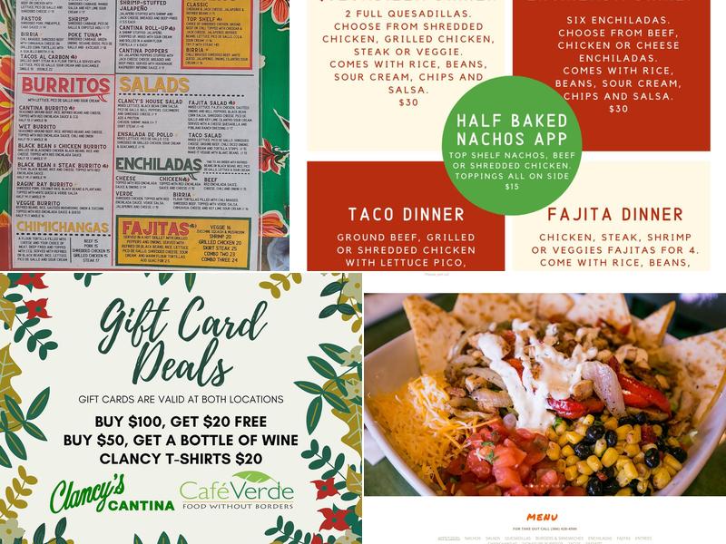 Clancy's Cantina Menu