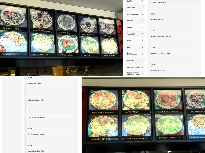 China Chef Menu