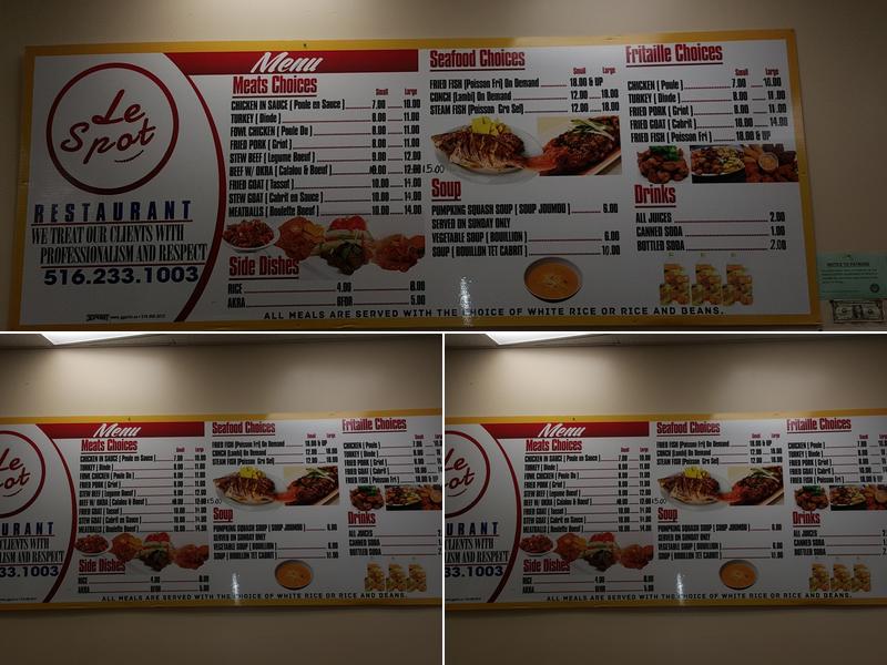 Le Spot Menu