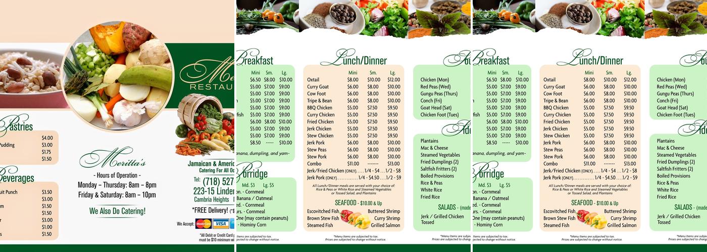 Meritta's Menu
