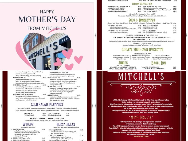 Mitchell's Restaurant Menu