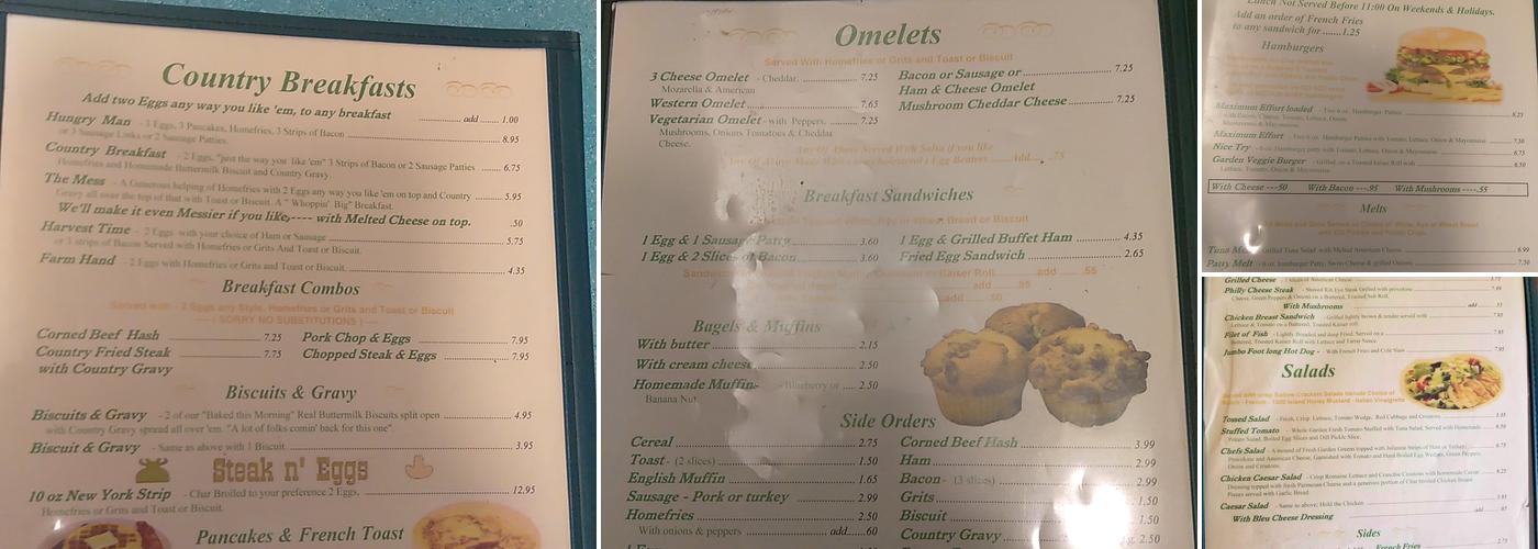 koffee kup restaurant Menu