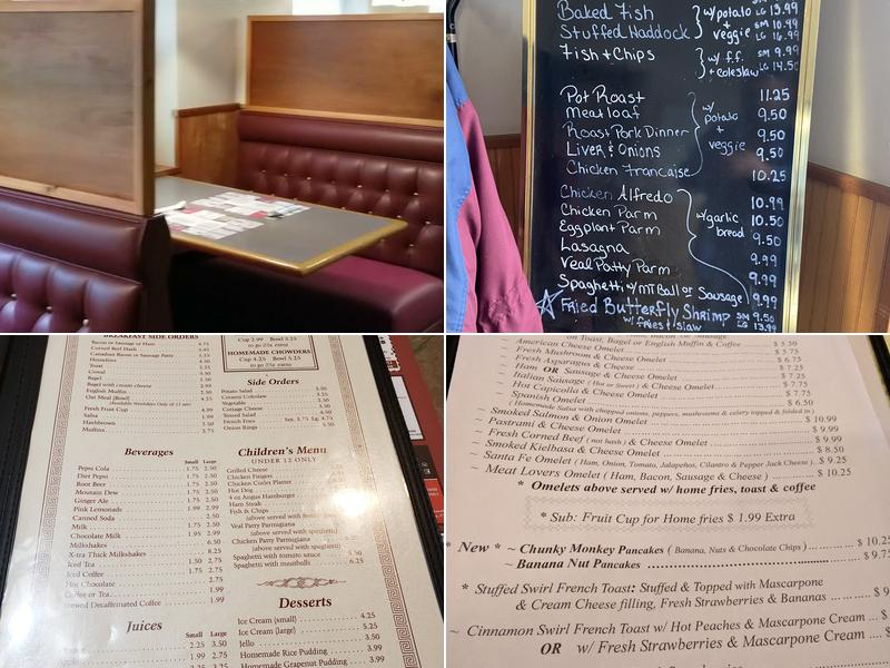 Cozy Corner Restaurant Menu