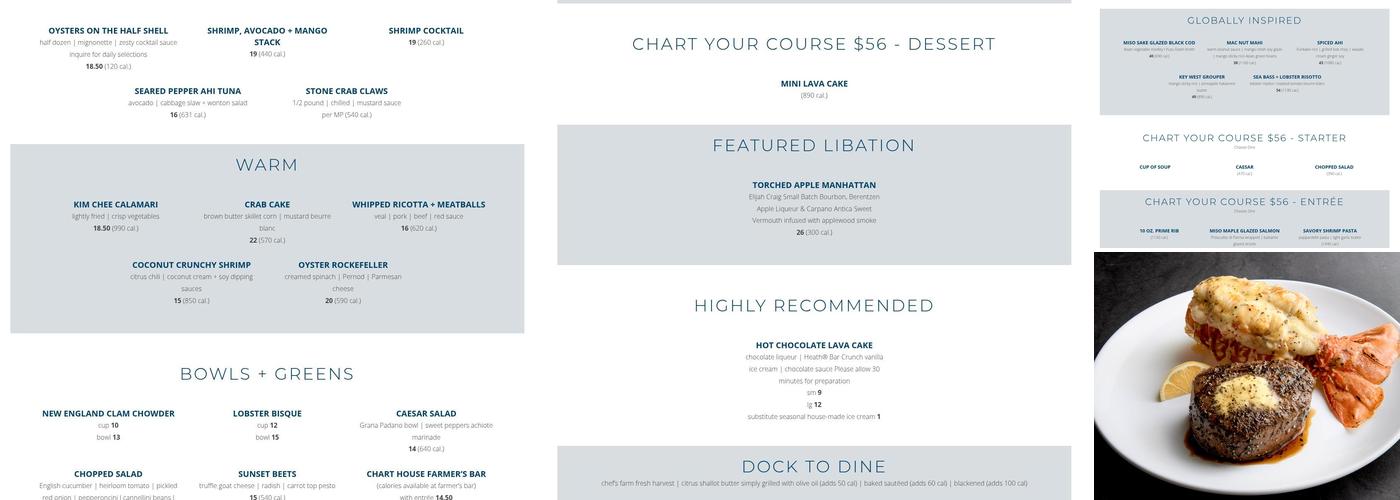 Chart House Menu