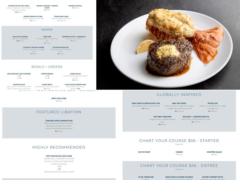 Chart House Menu