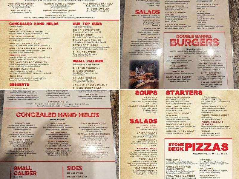 Double Barrel Grill Menu