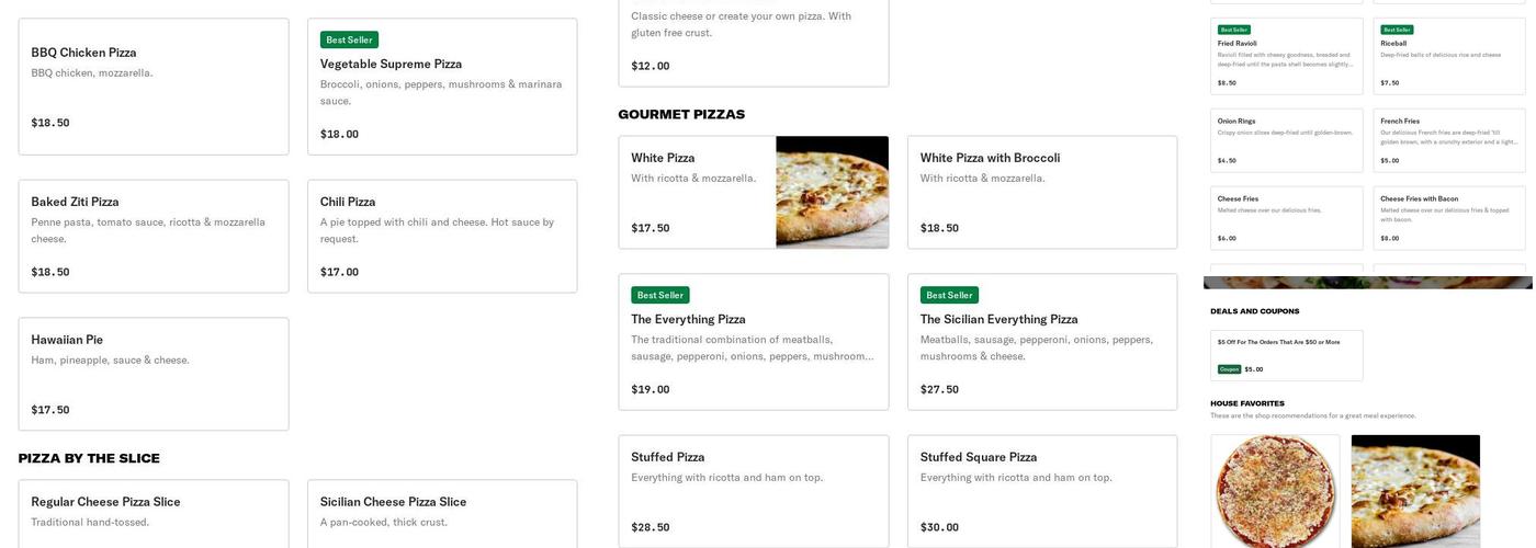 Pizza Express Menu