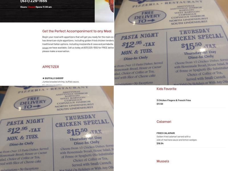Gino's of Lindenhurst Pizzeria & Restaurant Menu