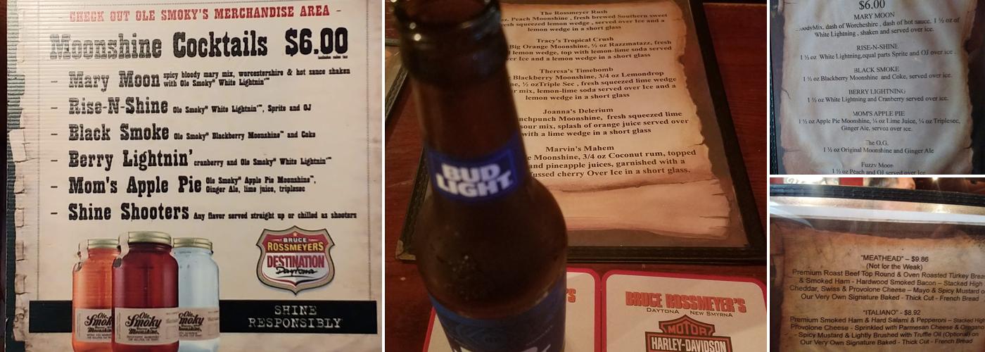 Saints & Sinners Pub Menu