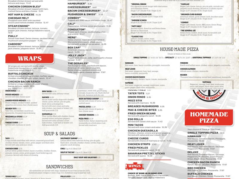 Shady’s 55 Pub & Event Center Menu