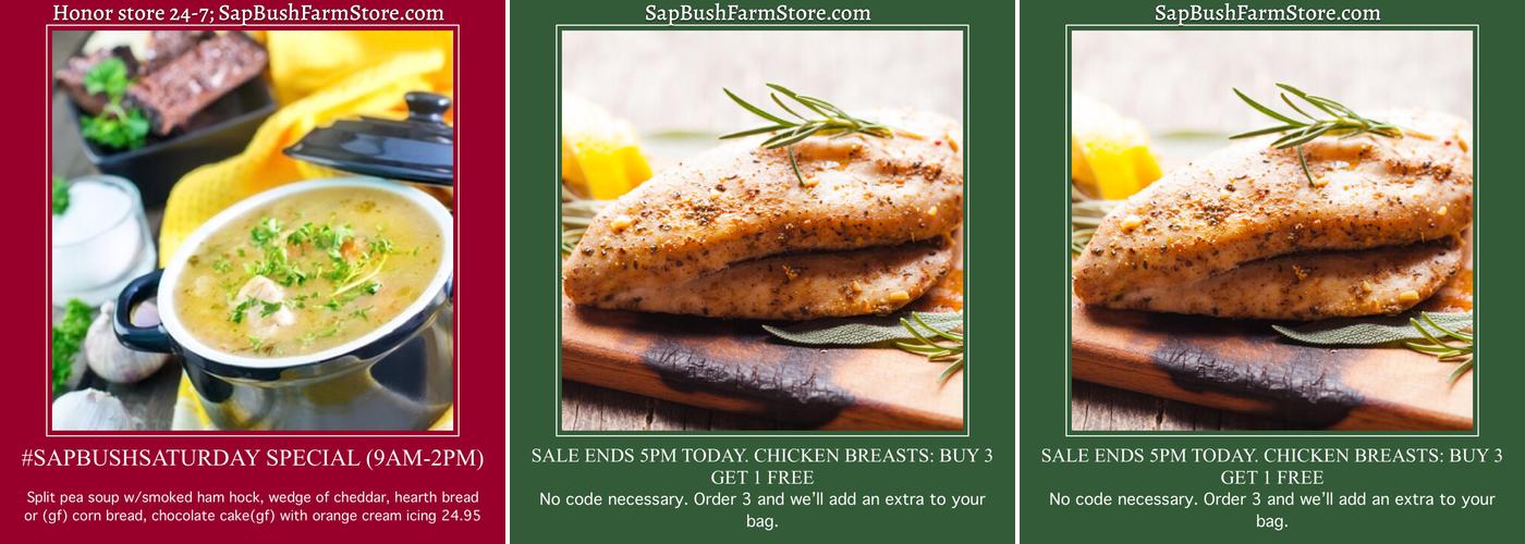 Sap Bush Hollow Cafe Menu