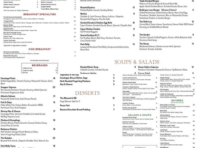 1888 Menu