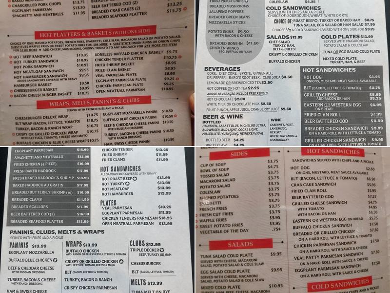 CP’s Restaurant Menu