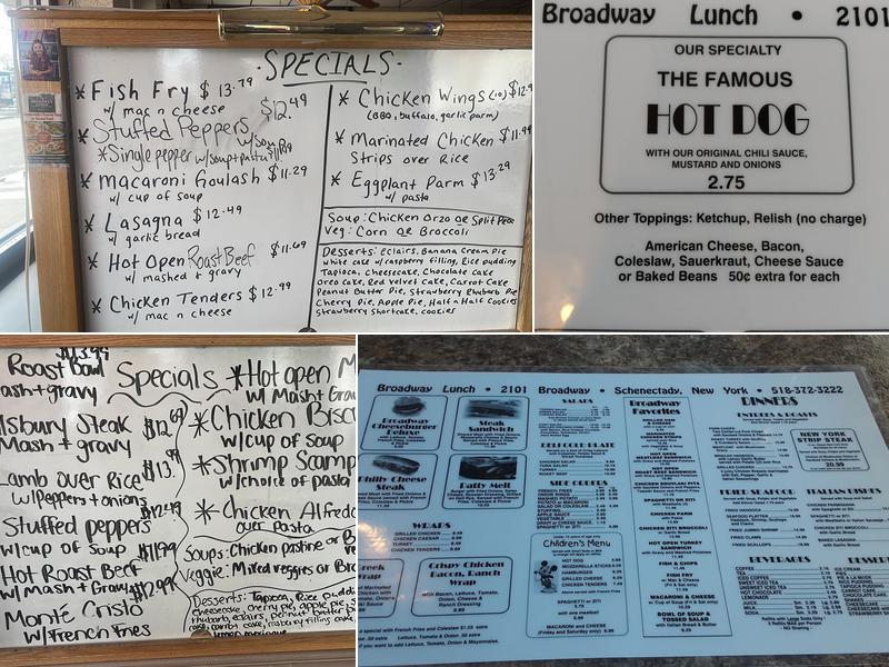 Broadway Lunch Menu