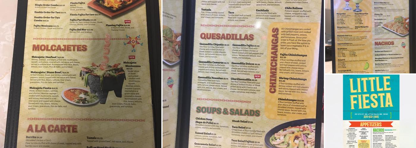 Little Fiesta Menu