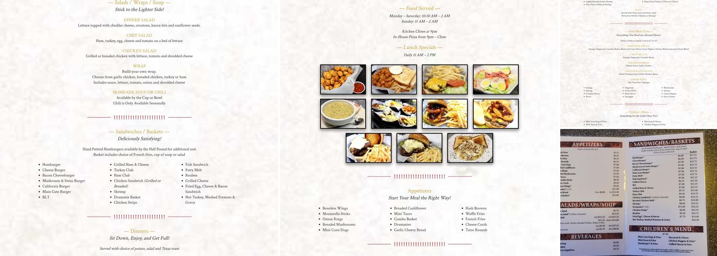 Main Gate Bar & Grill Menu