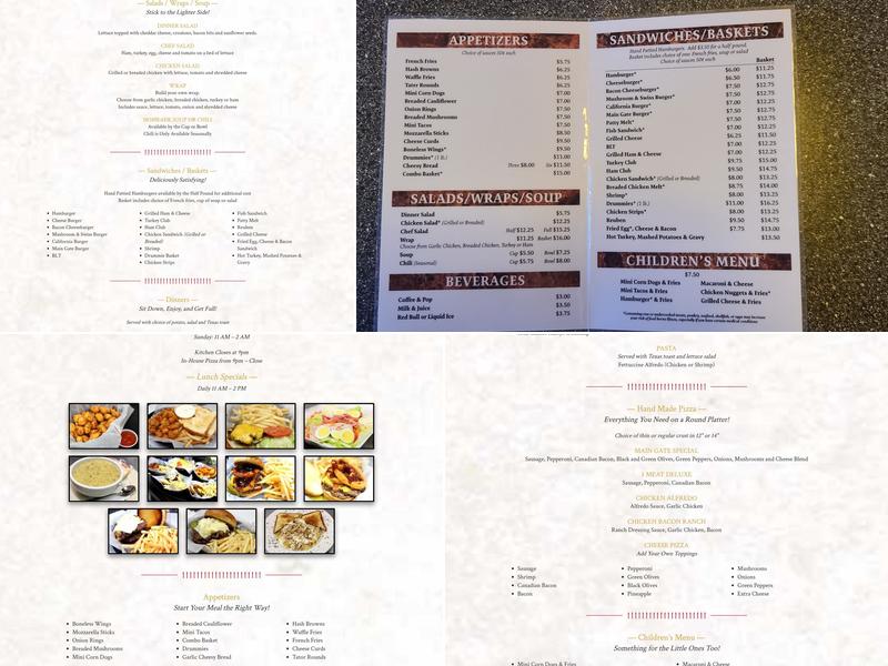 Main Gate Bar & Grill Menu