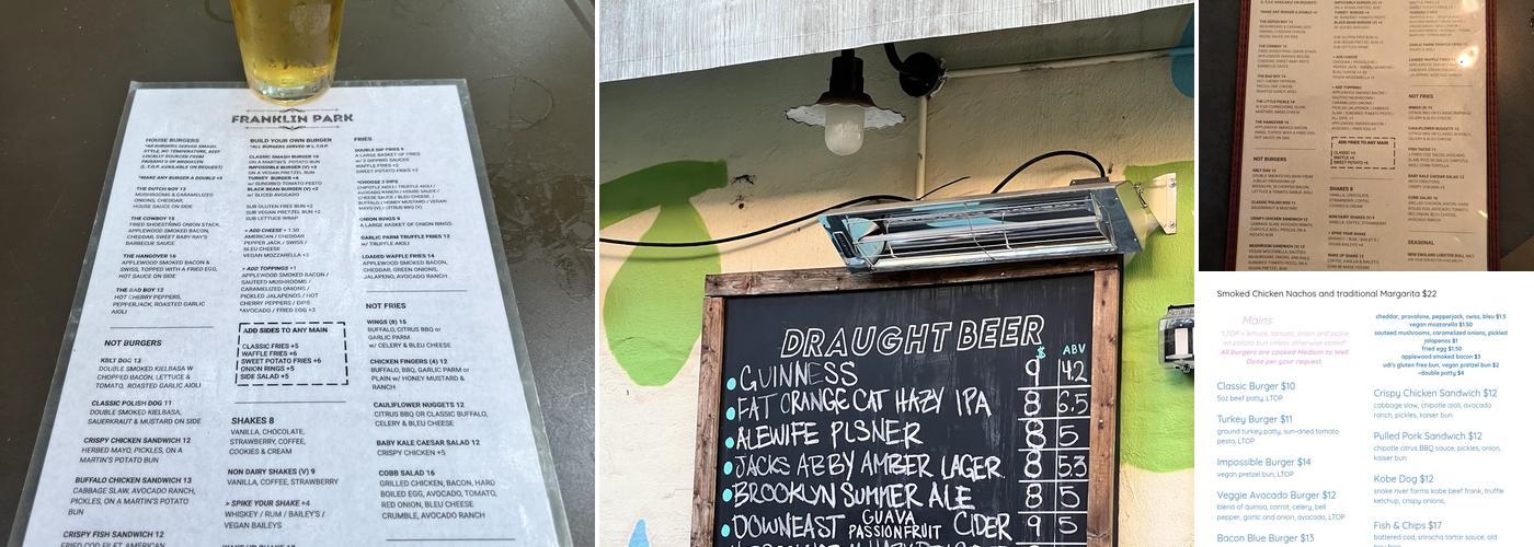Franklin Park Menu