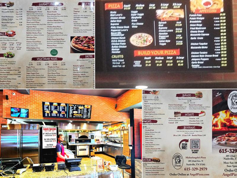 Michaelangelo's Pizza - Nashville Midtown Menu