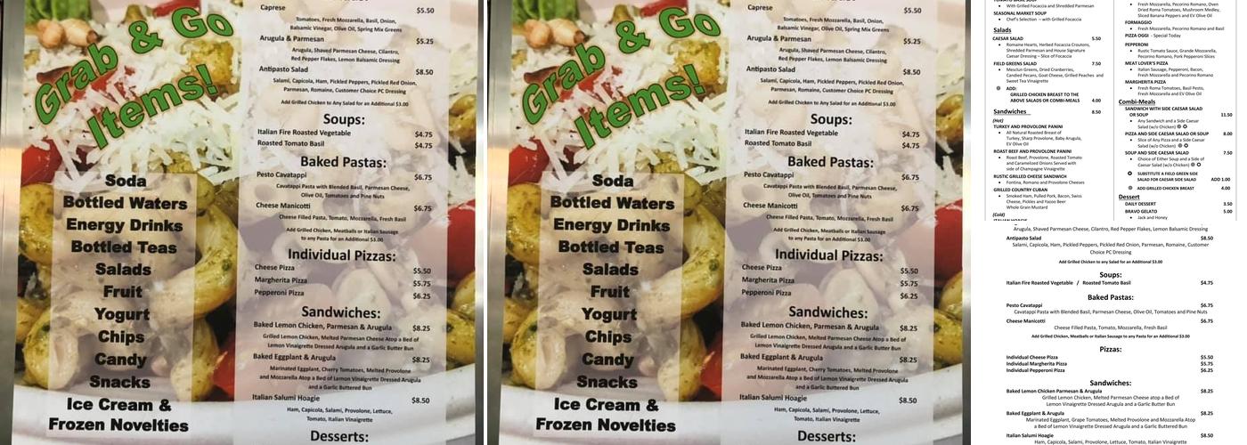 Al Taglio Menu