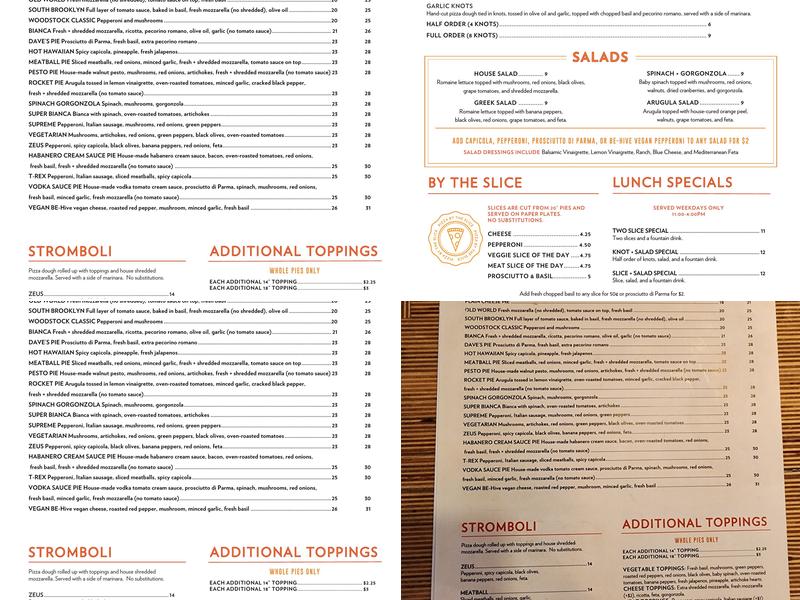 Five Points Pizza West Menu