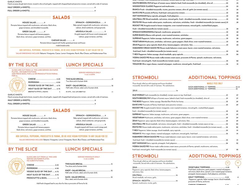 Five Points Pizza West Menu