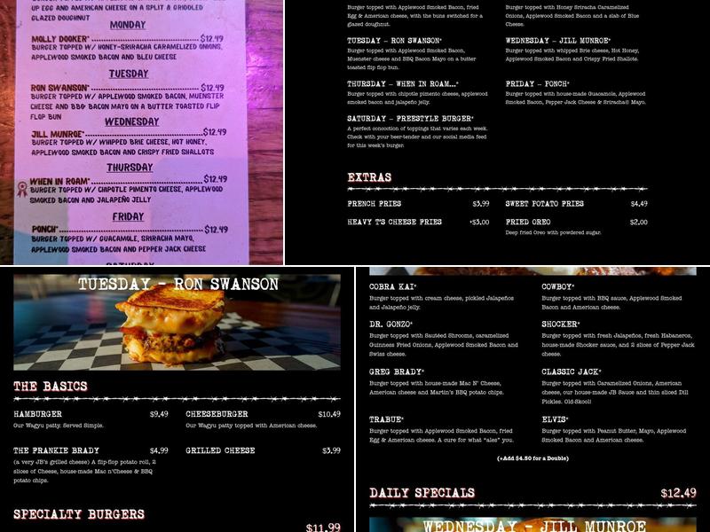 Jack Brown's Beer & Burger Joint Germantown Menu