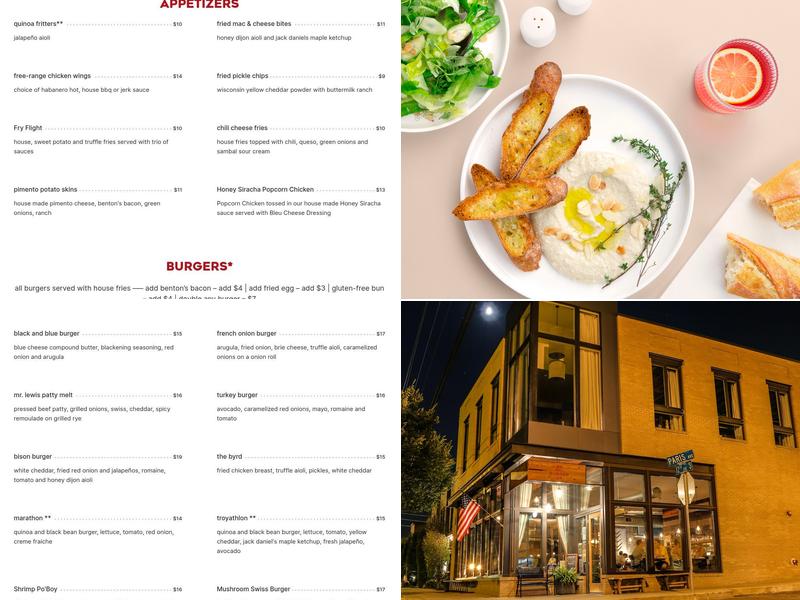 Burger Up Menu