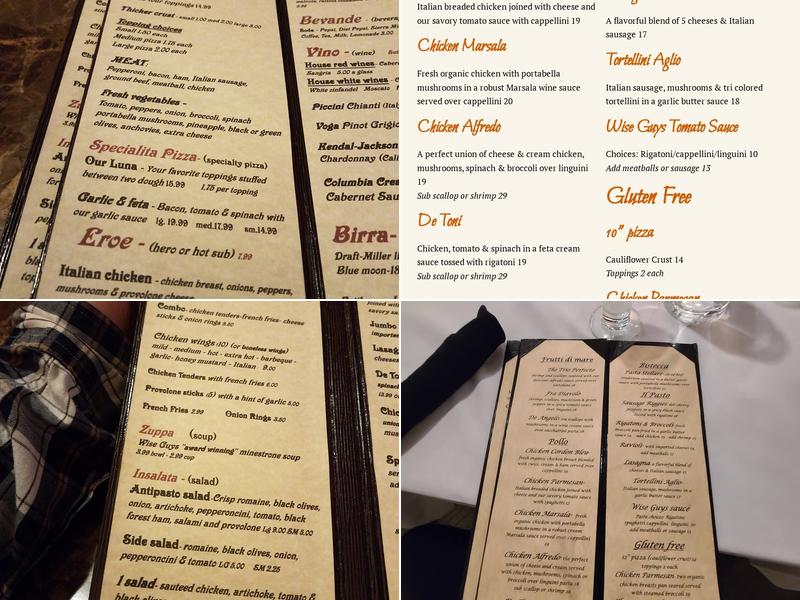 Wise Guys Ristorante Menu