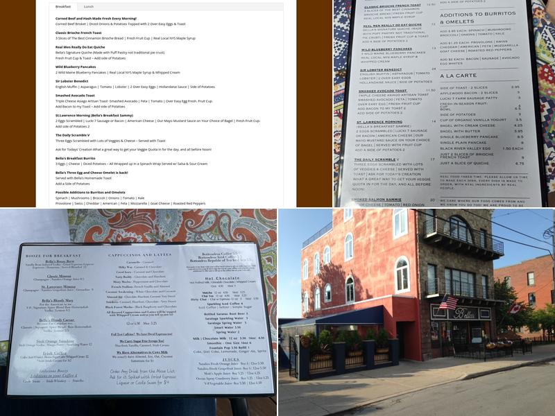 Bella's Menu