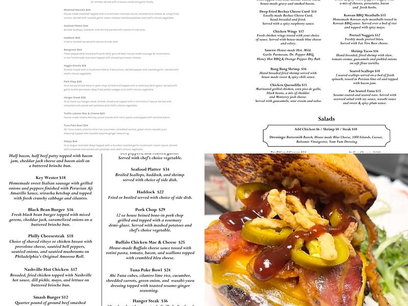 The Channelside Menu