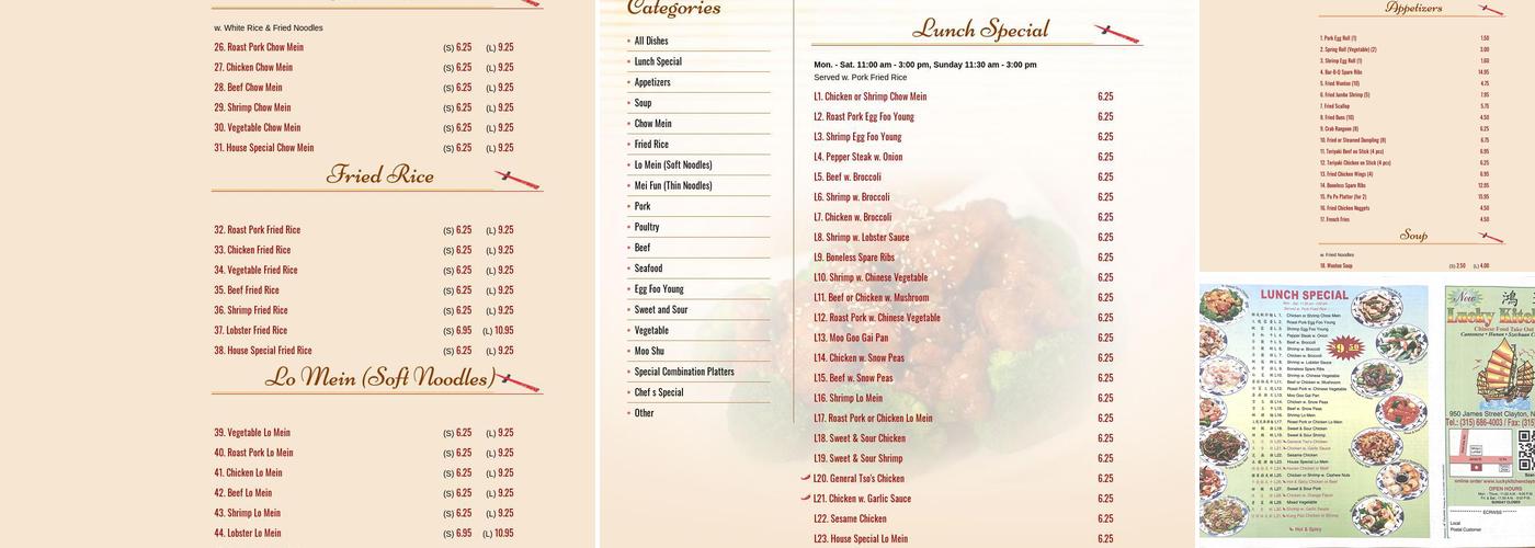 New Lucky Kitchen Menu