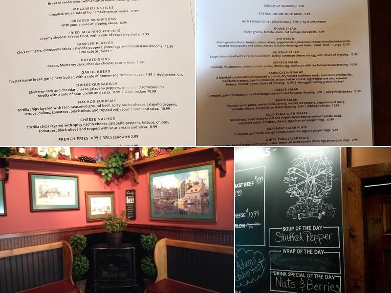 Fairground Inn Menu