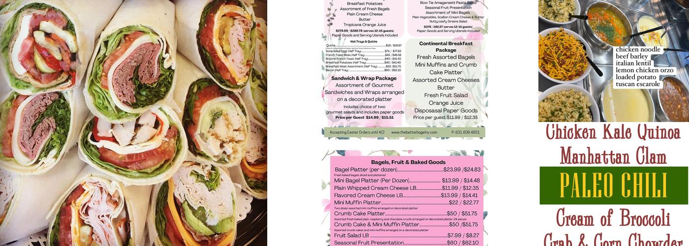 The Better Bagel Menu