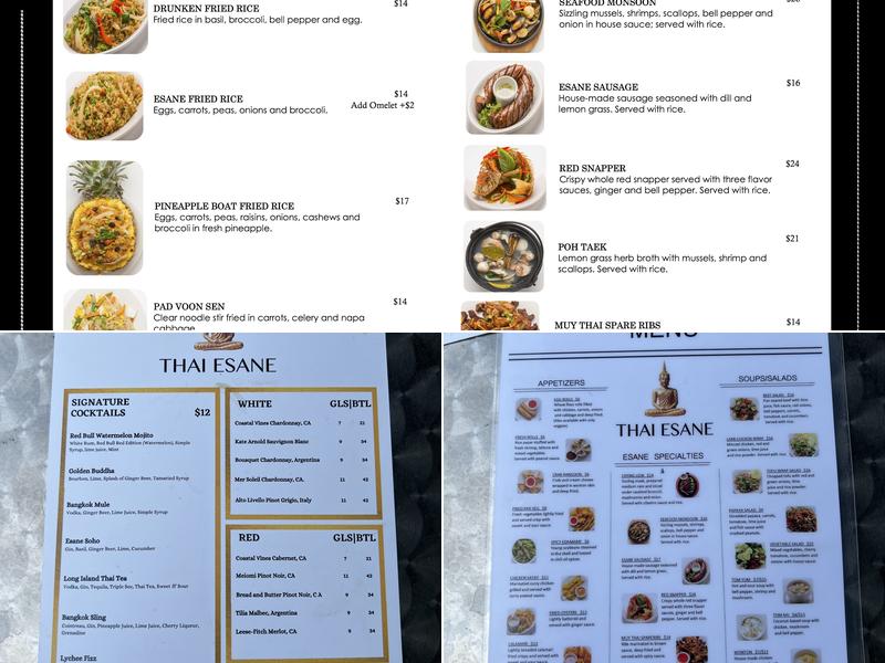 Thai Esane Menu