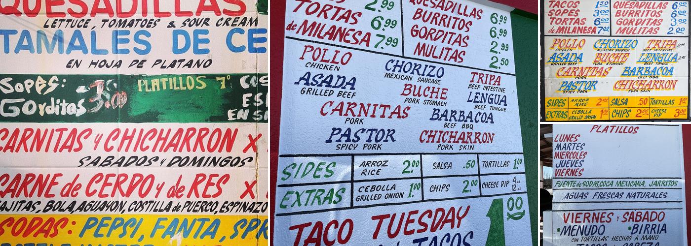 Carniceria Y Taqueria Don Juan Menu